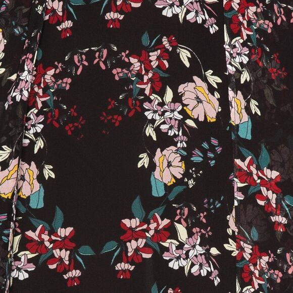 New w/Tags NICHOLAS pure silk floral flowing Goddess cold shoulder dress - Picture 4 of 16